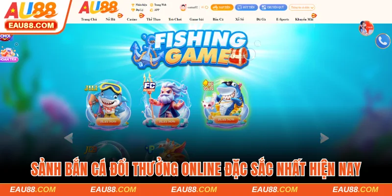 Bắn cá đổi thưởng online có đồ họa 3D đẹp mắt