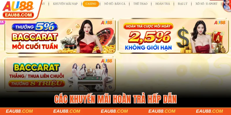 Các khuyến mãi tại casino AU88